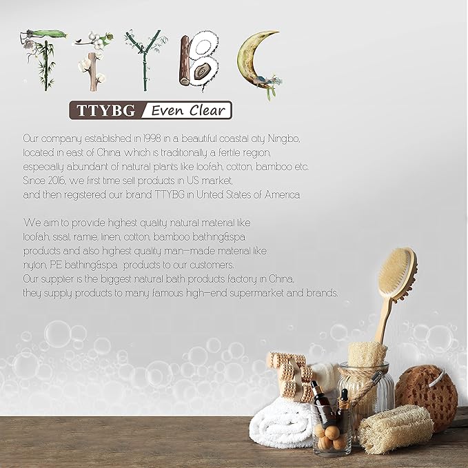 Natural Vegetable Fiber Dual Sided Exfoliating Hemp Flax Ramie Glove Hand Mitt Mitten Shaped Back and Body Shower Bath Scrubber Brown, Remove Dead Skin Machine Washable, Pack of 2