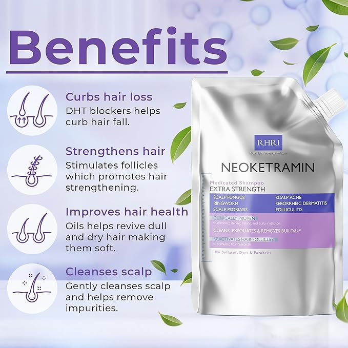 Anti Fungal Shampoo for Men & Women | Anti Dandruff, Medicated, Folliculitis Shampoo for Dry Scalp, Psoriasis, Ringworm | for Itchy, Flaky & Irritated Scalp | No Paraben & Sulphate