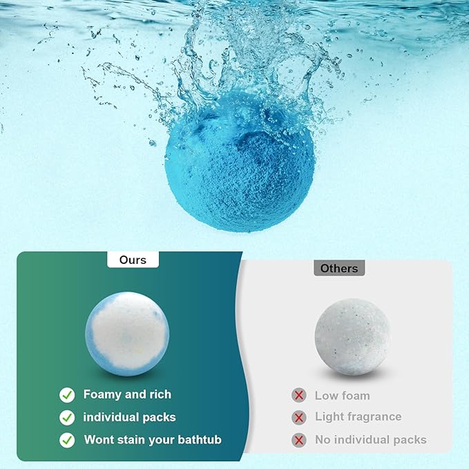 Bath Bombs Birthday Gift for Women Mom Her Daughter Wife Set - 12Pack Handmade Natural & Organic, Spa Relaxing Birthday Gifts for Men, Aromatherapy Bubble Bath, Amazing Present for Kids