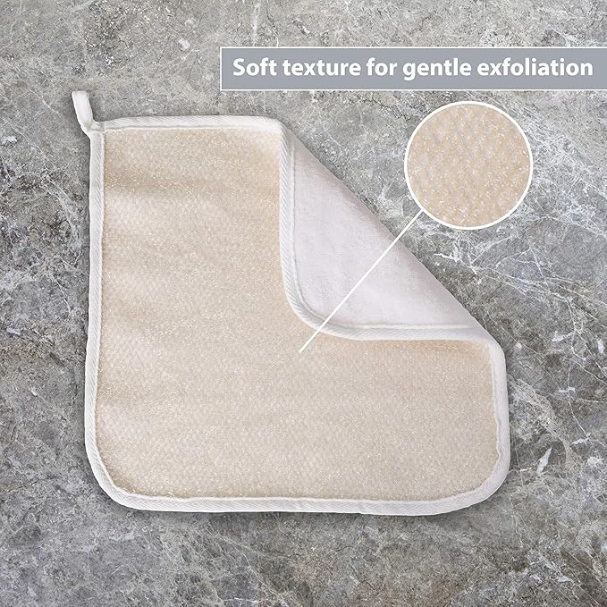 PARADISO Evriholder Soft-Weave Exfoliating Wash Cloths Dual-Textured for Face and Body, Pack of 3