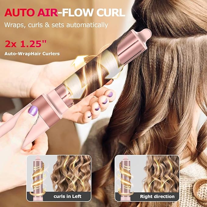 5 in 1 High-Speed Hot Air Styler - Professional Frizz-Free Hair Dryer Brush, Fast Drying Hair Dryer with Diffuser, No Heat Damage Air Styler Wrap - Curl, Volumize