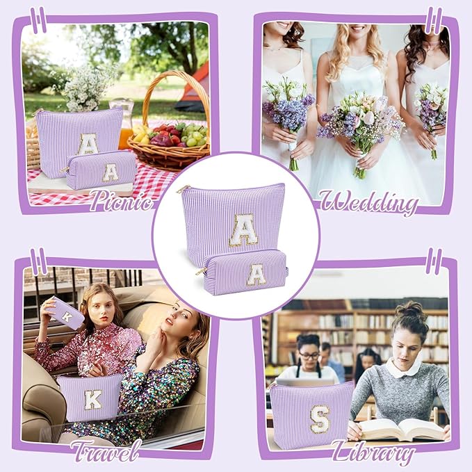 YOOLIFE Makeup Bag for Women - Personalized Makeup Pouch for Girlfriend Bridesmaid Wife | Travel Toiletry Bag for Her Mom | Skin Care Bag Birthday Gift for Sister Friend Mini Makeup Bag Sweet 16 Gifts