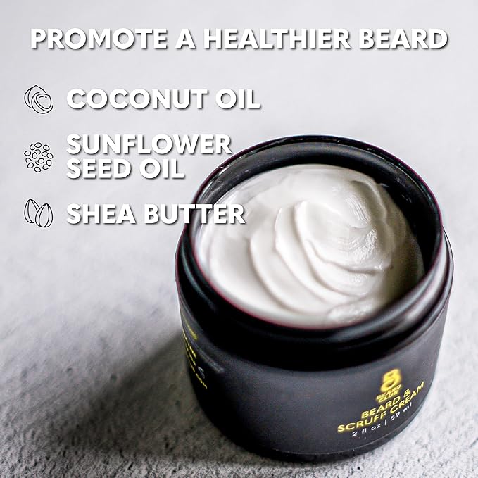 The Beard Club Biotin Beard Cream - Moisturizing and Hydrating Shea Beard Butter for Healthier Facial Hair & Skin