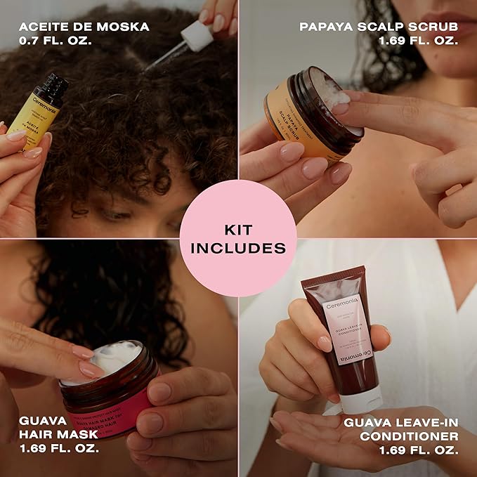 Ceremonia Hair Wellness Kit, Weekly Scalp & Strand Reset Bundle for Deep Cleansing & Hydration