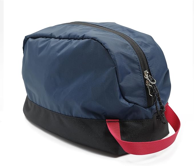 Travel Toiletry Bag 8L, Large Packing Cube with Waterproof TPU Wet/Dry Compartment (03 Blue Abyss)