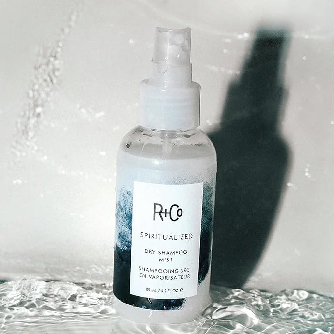 R+Co Spiritualized Dry Shampoo Mist Travel Size | Post-Workout Non-Aerosol Formula | Removes Build Up + Soothes Scalp + Extends Wash | TSA Approved | Vegan + Cruelty-Free | Set of 2