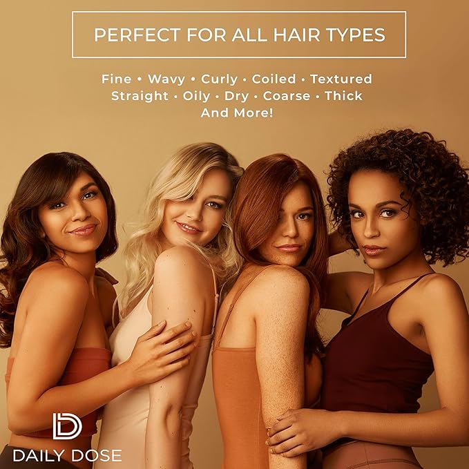 DAILY DOSE Moisturizing Duo: Leave-In Conditioner Detangler Spray + Deep Conditioner, Hair Mask/Masque - Detangles, Repairs, Restores Dry, Damaged, Color Treated Hair for All Hair Types