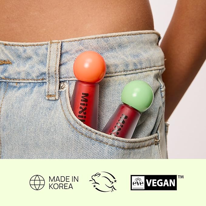 MIXIK Plumping Lip Ampoule, Hydrating Lip Gloss Plumping Ampoule made with Shea Butter & Argan Kernel Oil leaving Lips Plump, Smooth and Glossy, promotes Vibrant High-Gloss Plump Lips (Red Plump)