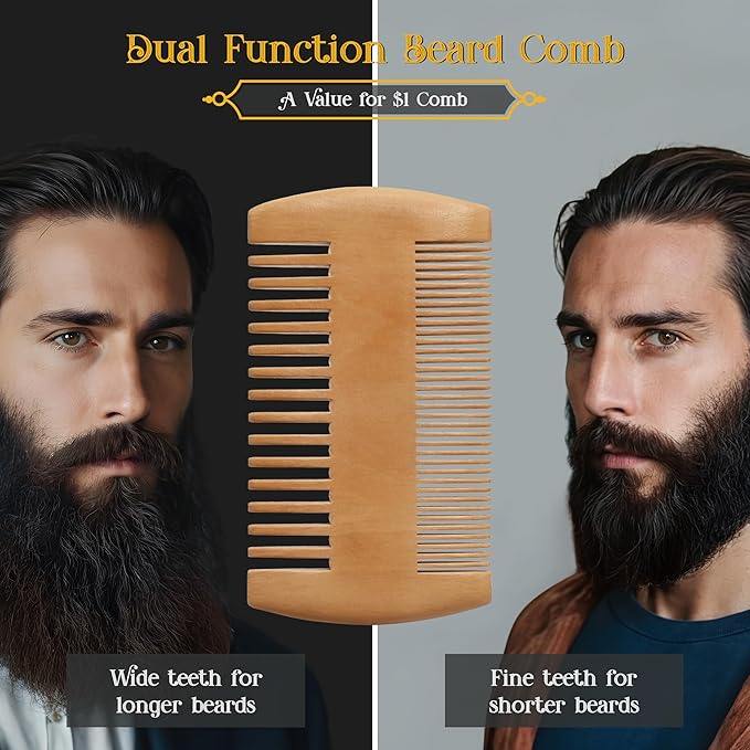 MEKER Beard Balm, Beard Softening Leave-in Balm with Brush, All-Natural Anti-Itch, Organic Beard Conditioner for Softening, Stops Itch, Grows, 7.04 OZ