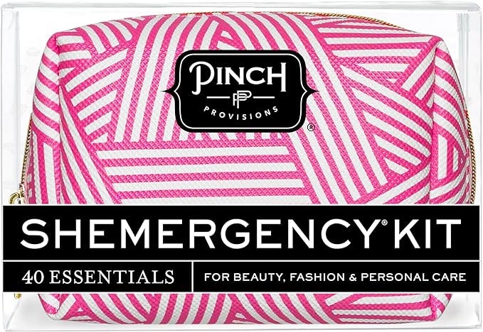 Pinch Provisions Shemergency Kit for Her, 40 Emergency Essential Items, Compact, Multi-Functional Pouch, Gift for Women, Birthday, Bachelorette Parties, and More!