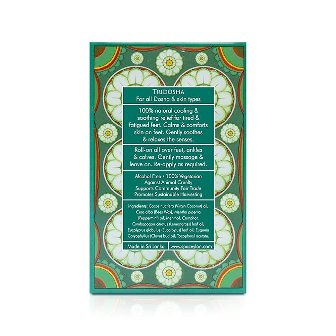 SPA CEYLON Relax Foot Relief Balm Roll-On | Dry Feet Solution | Foot Care | Moisturizing Formula