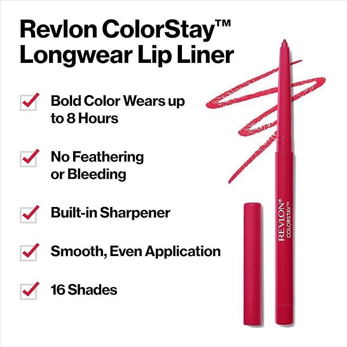 Revlon ColorStay Lipliner with Sharpener, Nudes 010, 0.01 Ounce (28 g)