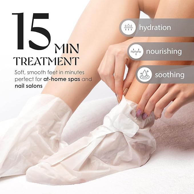 Original Derma Beauty Foot Mask 12 Pairs Repairing Hemp Seed Moisturizing Foot Mask Set Body Exfoliator Callus Remover Foot Masks Foot Bath Pedicure Supplies for Beauty & Personal Care