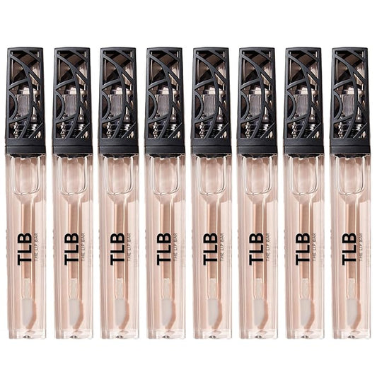 The Lip Bar - Lip Gloss, Minimalist (Clear) 8-Pack - Gloss Up Sheer Finish - Smooth, Not Sticky Formula - Moisturizing Coconut Oil, Olive Oil, Argan Oil & Vitamin E - Vegan & Cruelty Free - .30 fl oz