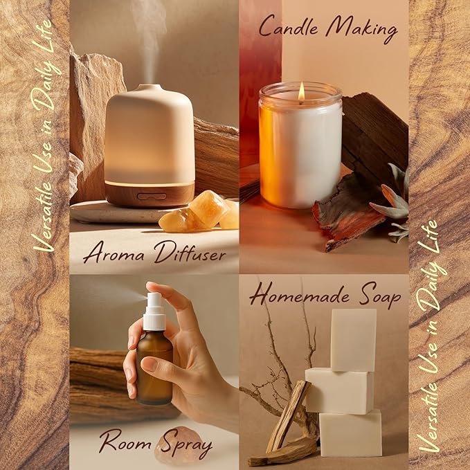 Woody Essential Oils Set, ARVIDSSON Natural Fragrance Oils Gift Set, 12 x 10ml Woodsy Essential Oil for Diffuser - Cedarwood, Sandalwood, Pine, Cypress, Frankincense, Juniper Berry, Clove