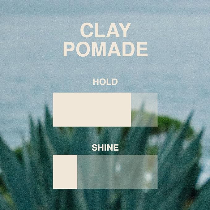 Jeff's Barbershop Clay Pomade and Texture Spray Duo - Medium Hold, Matte Finish - Sandalwood Scented