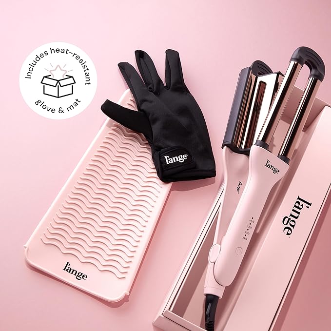 L'ANGE Hair VersaWaver Adjustable Titanium Waver | Pick 19mm or 32mm Waves with 1 Tool | Titanium 3-Barrel Waving Tool | Cool Tip Also Rotates Barrel to Change Wave Lengths (Black)