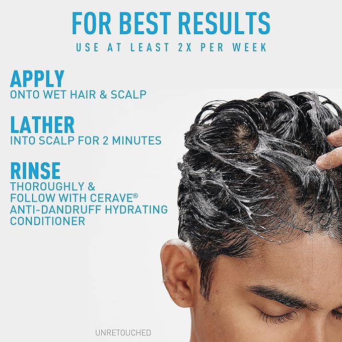 CeraVe Hydrating Anti Dandruff Shampoo and Conditioner Set, Pyrithione Zinc Dandruff Treatment With Ceramides, Hyaluronic Acid & Niacinamide, Helps Elimanate Flakes & Reduce Itchy Scalp