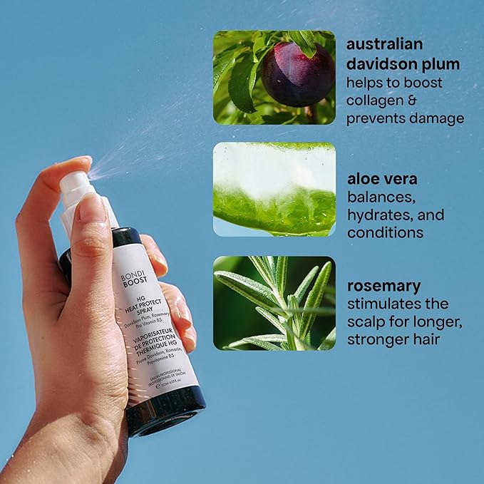 BONDIBOOST Heat Protectant Spray [4.23 fl oz], Heat Protection Spray for Hair Styling + Lightweight Mist to Prevent Heat Damage for Hair & Improve Split Ends, Sulfate/Paraben Free for Women & Men