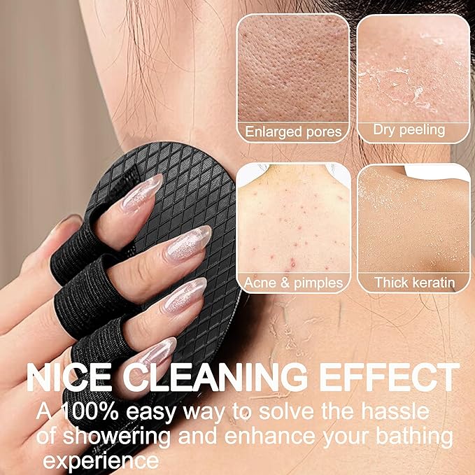 Premium Exfoliating for Body,Painless Viscose Traditional Body Scruber,Dead Skin Remover,Skin Scrubber Exfoliator,Body Exfoliator for Self-Tan Removal & Keratosis Pilaris (2PCS)