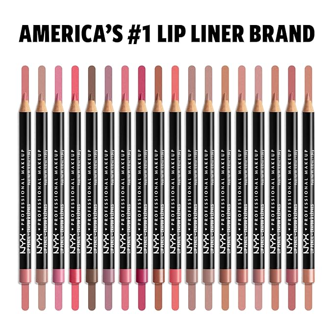 NYX PROFESSIONAL MAKEUP Slim Lip Pencil, Long-Lasting Creamy Lip Liner - Bloom
