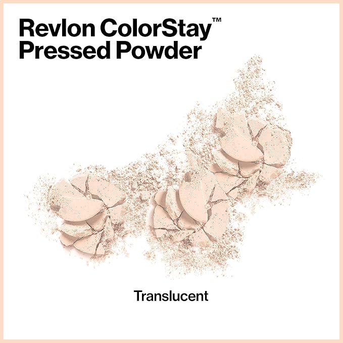 Revlon ColorStay Pressed Powder Face Makeup, Longwearing, Fragrance-Free, Noncomedogenic, 880 Translucent, 0.3 oz