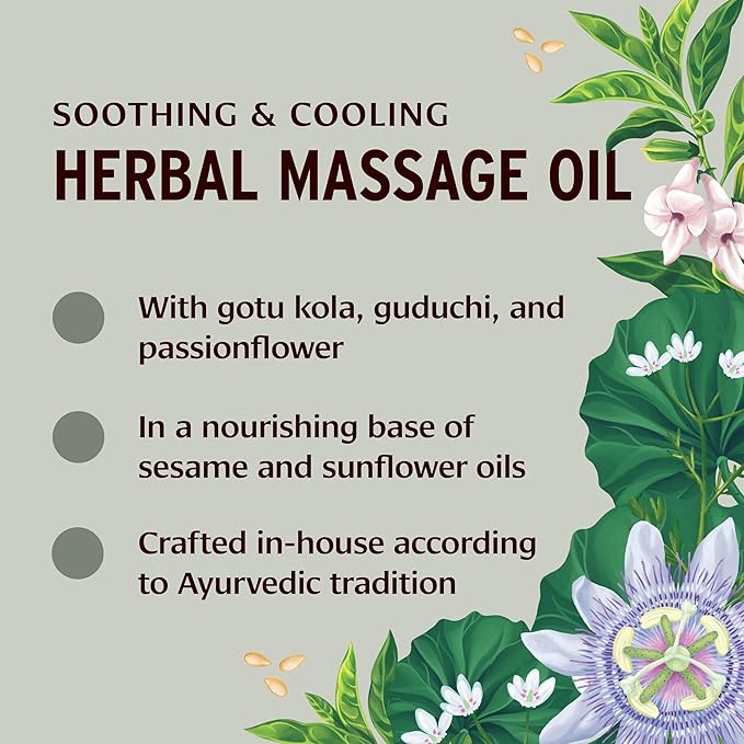 Banyan Botanicals Pitta Massage Oil – Organic Massage Oil Infused with Ayurvedic Herbs – with Gotu Kola and Guduchi (Tinospora cordifolia) – 2 oz. – Non-GMO Sustainably Sourced Abhyanga Massage Oil