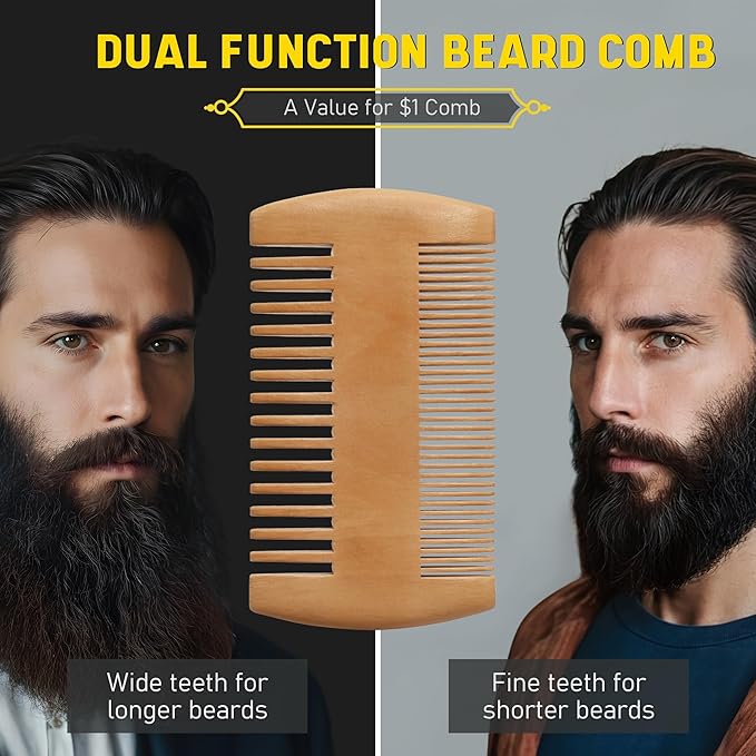 MEKER Beard Balm, Beard Softening Leave-in Balm with Brush, All-Natural Anti-Itch, Organic Beard Conditioner for Softening, Stops Itch, Grows, 3.52 OZ