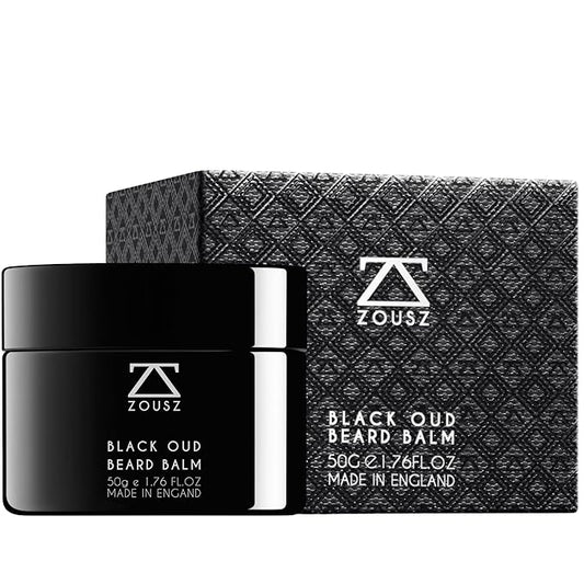 Black Oud Beard Care Kit - Non-Greasy, Premium Balm with Shea Butter | Ultimate Softener and Conditioner for Men, 50mL