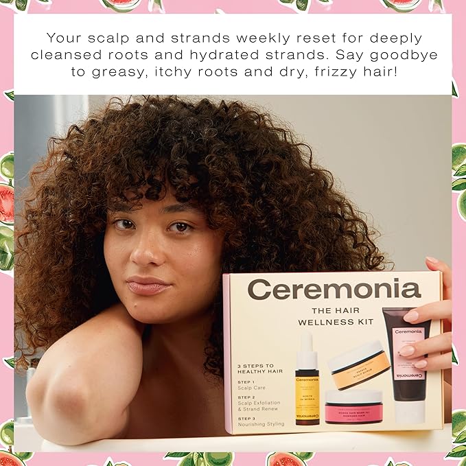 Ceremonia Hair Wellness Kit, Weekly Scalp & Strand Reset Bundle for Deep Cleansing & Hydration
