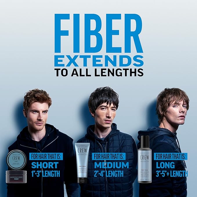 American Crew Men's Hair Fiber, Like Hair Gel with High Hold & Low Shine, 3 oz