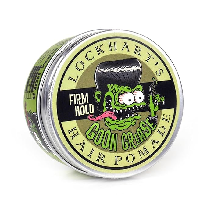Lockhart’s Goon Grease – The Legendary Original Oil-Based Pomade for Men – Barber-Grade Hold, Brilliant Shine – Handcrafted, Moisture-Locking Formula with Avocado Oil and Lanolin – (3.4 oz)