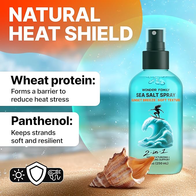 Sea Salt Spray for Men & Women – Texture for Beach Waves, Hair Volumizer, Strong Hold Hairspray, Travel Size Curl, Texturizing Finishing Spray, Extra Hold Hair Styling Mist