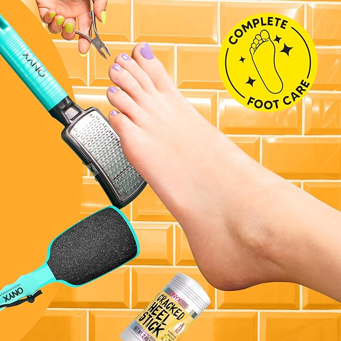 Onyx Professional Cracked Heel Repair Balm Stick, Citrus Scent, 1 Pack - Dry Heels Dry Cracked Feet Treatment, Moisturizing Heel Balm Rolls On, No Mess Like Foot Cream or Foot Lotion