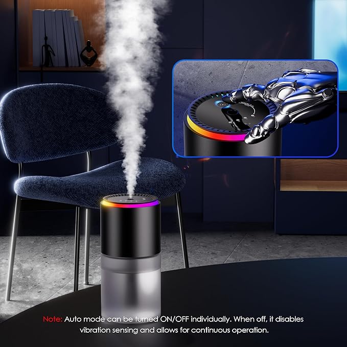 Car Air Freshener,Smart Car Air Freshener, Car Diffuser with 150 ML (5oz) Capacity Multi-fragrance, RGB Music Syncing Light, Auto On/Off (Angels)