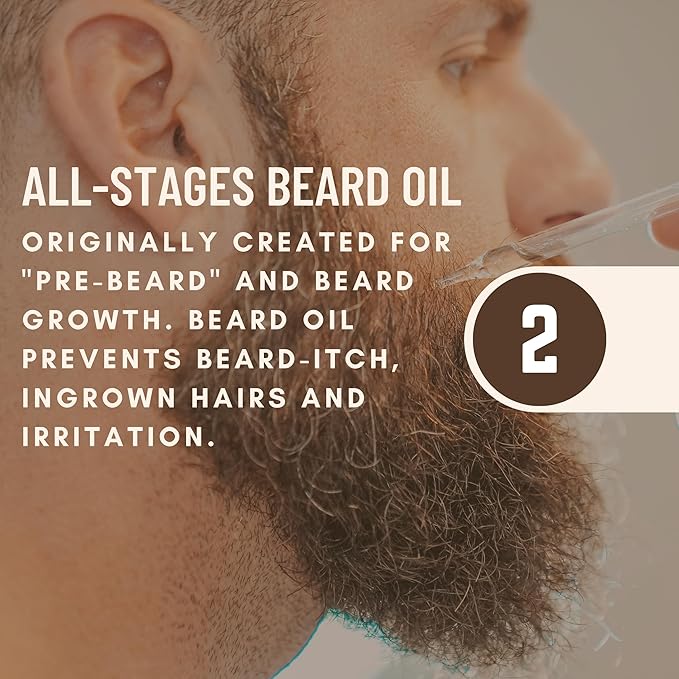Organic Beard Oil | Moisturize, Soften, Promote Hair Growth, Reduce Itch (US Made, Veteran Owned Handcrafted with Clean Ingredients), Rugged