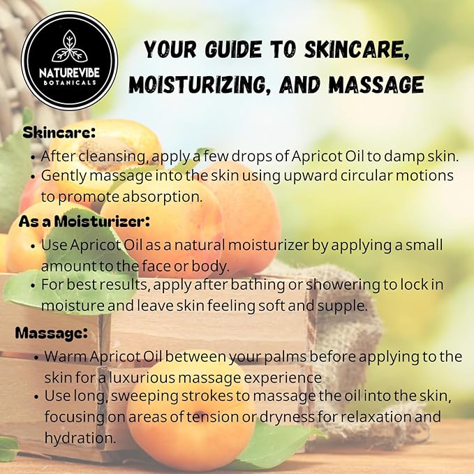 Naturevibe Botanicals Argan Oil 32oz and Apricot Oil 32oz | Oil Combo