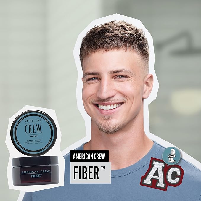 American Crew Men's Hair Fiber, Like Styling Gel with High Hold & Low Shine, Travel Size, 1.7 oz