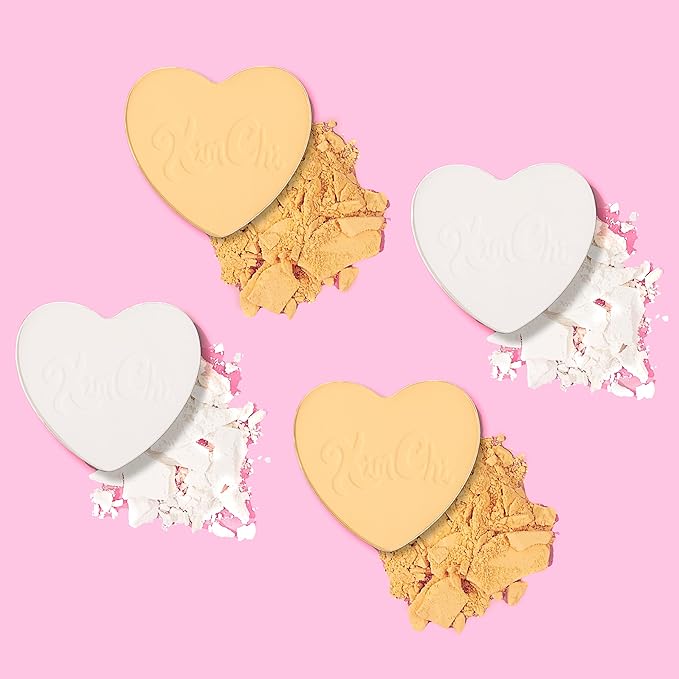 KimChi Chic Almost Catfished Micro Pressed Powder - Brightening Under Eye Setting Powder, Reduces Dark Circles, No Flashback, Banana