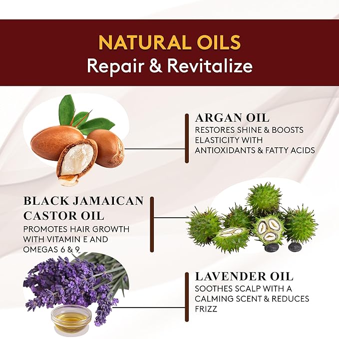 OKAY | Black Jamaican Castor Oil & Lavender Shampoo | For All Hair Types & Textures | Moisturize, Strengthen & Regrow Hair | With Argan Oil | Free of Paraben, Silicone, Sulfate | 12 oz