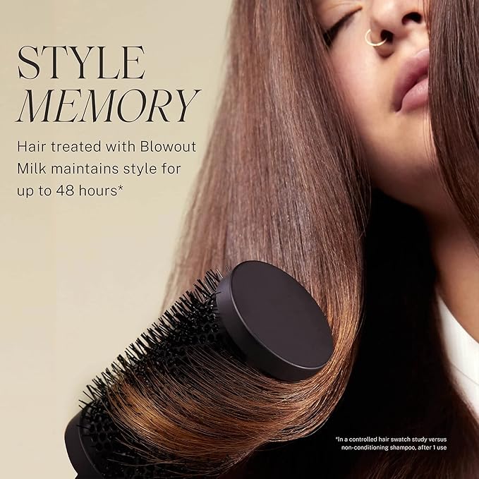 JVN Complete Blowout Styling Milk Heat Protector Cream, Style Memory, Anti-Humidity, Smooths & Protects, 3 Fluid Ounces