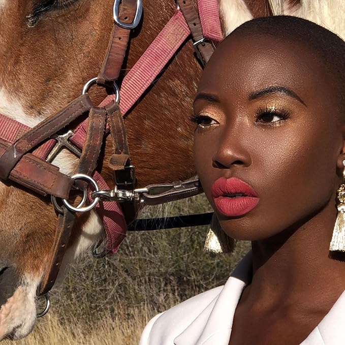 The Lip Bar - Nonstop Liquid Matte Lipstick, Unimpressed (Chocolate Red-Brown) - High Pigment - One Swipe - Long Lasting - Jojoba Oil, Vitamin E - Vegan & Cruelty Free - Makeup & Cosmetics - .24 fl oz