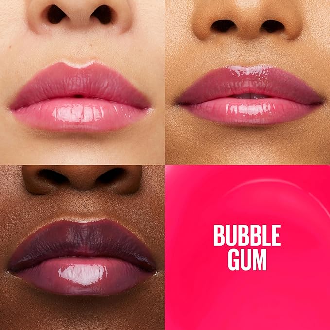 Maybelline New York Lifter Gloss Hydrating Lip Gloss with Hyaluronic Acid, Bubblegum, Sheer Bright Pink, 1 Count