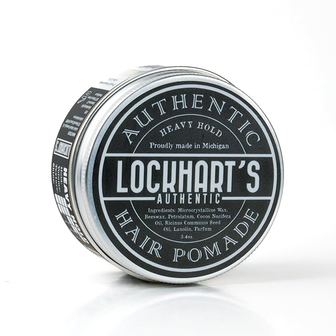 Lockhart’s Heavy Hold - Handcrafted Pomades for Men - World's Strongest Oil Based Pomade - Humidity & Sweat Proof - Low Shine, Heaviest Hold - Coco Vanilla Scent, (3.4oz.)