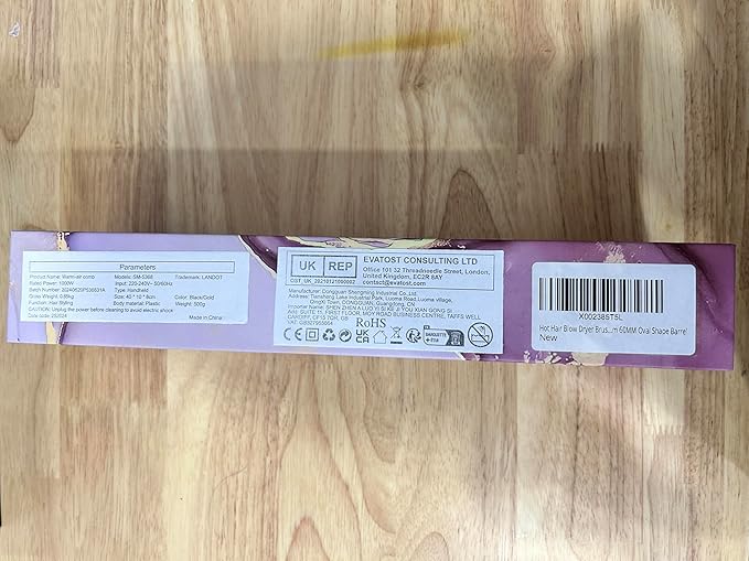 LANDOT Hot Hair Blow Dryer Brush: One-Step HairDryer Styler and Volumizer - Heated Air Brush Straightener with Negative Ion Ceramic Titanium Oval Barrel for Fast Styling & Smooth Frizz-Free Blowout