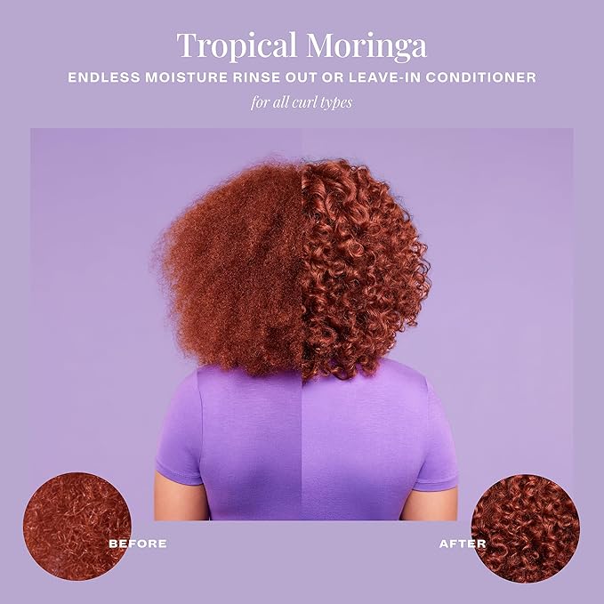 The Mane Choice Tropical Moringa Sweet Oil & Honey Endless Moisture Rinse Out or Leave In Conditioner, Detangles, Softens & Nourishes Dry, Brittle Hair, Helps Reduce Breakage & Smooth Frizz, 8 Oz