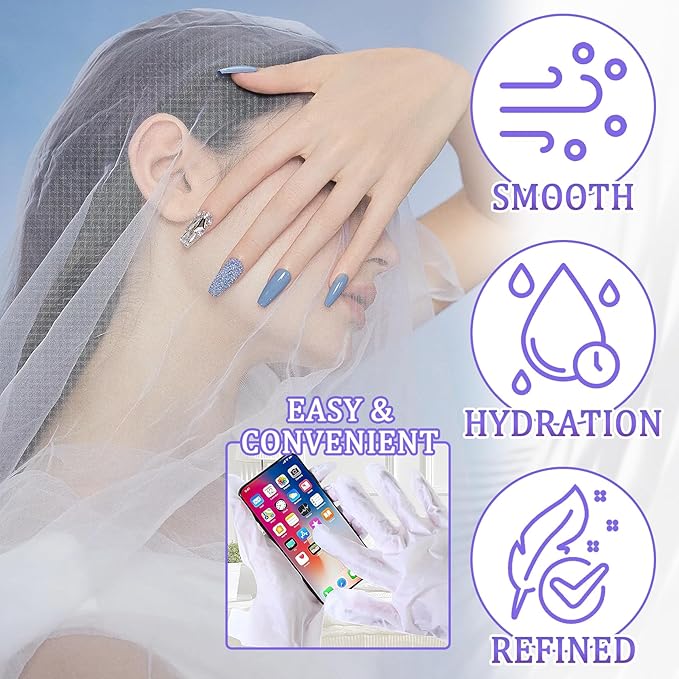 Hand Mask Moisturizing Gloves 6 Pack,Hydrating Hand Mask for Women,Soft Gloves for Dry Cracked Skin B