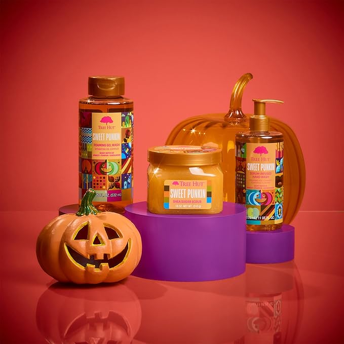 Tree Hut Shea Sugar Scrub Sweet Punkin | Exfoliating Body Scrub Removes Dead, Dry Skin for a Soft & Hydrated Feel | Nourishing Essential Body Care | 18 fl oz.