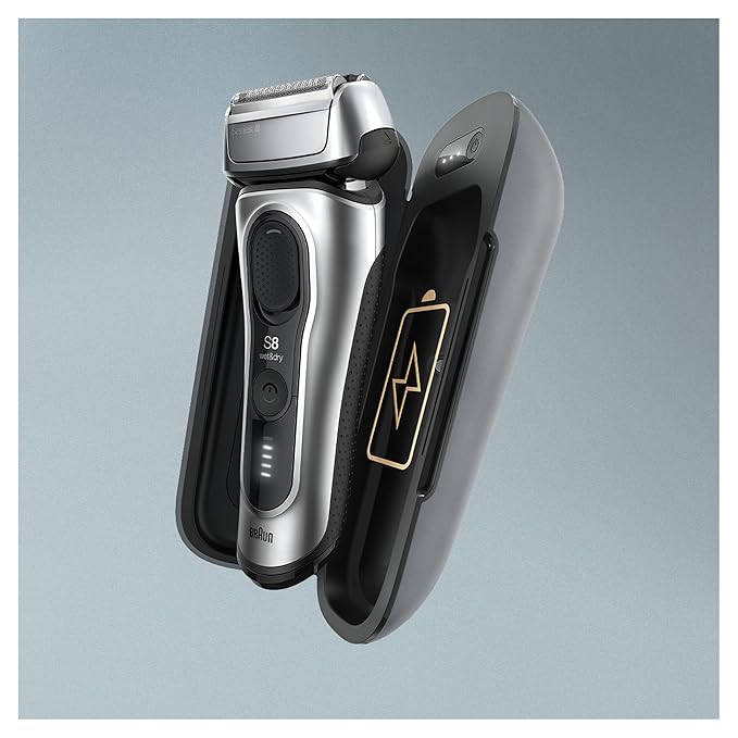 Braun Series 8 Electric Shaver, Shaving Kit with 4+1 Shaving Elements, Precision Long Hair Trimmer, SmartCare Center, PowerCase