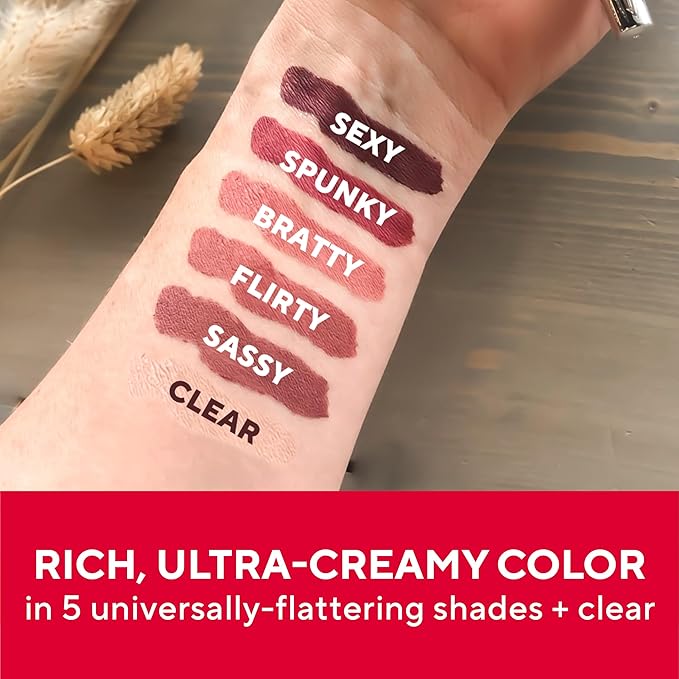 Mirabella Line & Define Lip Definer Lip Pencil, Smoothing & Moisturizing Retractable Lip Liner with Long-Lasting & Ultra-Creamy Formula, Antioxidants Vitamin C & E, & Built-In Sharpener - Bratty